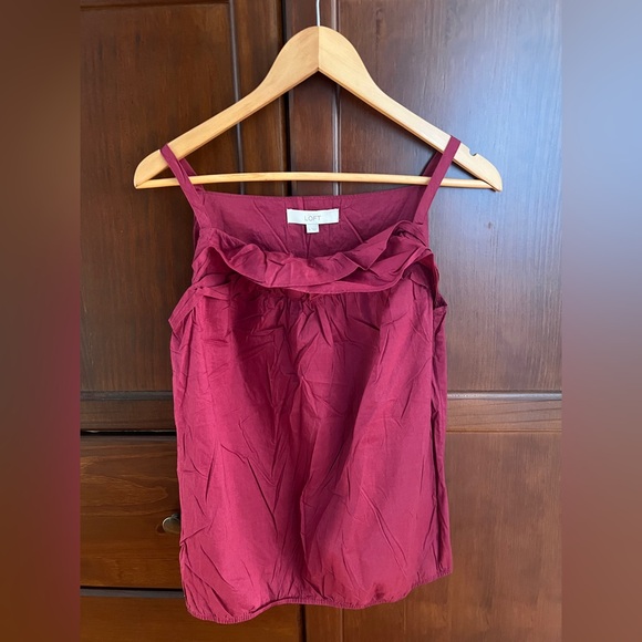 LOFT Tops - Loft Feminine Coquette Ruffle Neck Sleeveless Layering Cami Top S